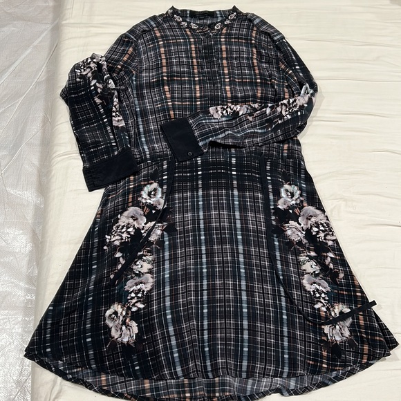 ALLSAINTS Sanko Prairie Dress 100% Silk - Picture 17 of 17